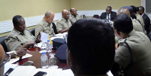 PHOTO - Minister of National Security meets with the Commissioner of Police and Divisional Commanders of the Trinidad and Tobago Police Service.JPG